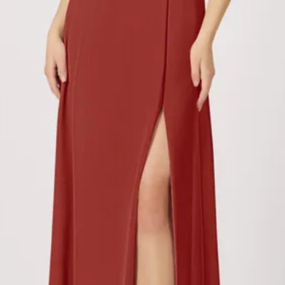 Azazie Everett Bridesmaid Dress in Terracotta - Picture 2 of 4